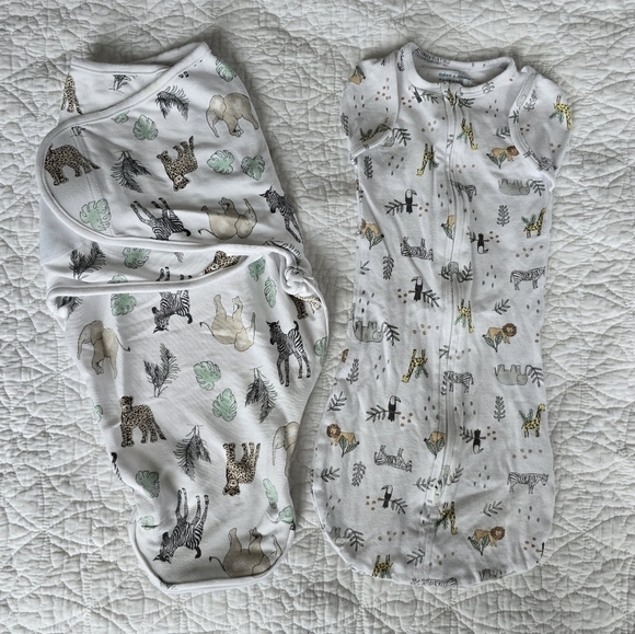 Aden + Anais Zippered Easy Wrap and Snug Swaddle 0-3 Months - Picture 1 of 8